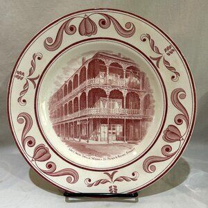 Crown Ducal England Ceramic Plate 10" Old New Orleans Lacy Iron Grille Work